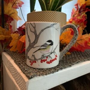 Global Design Connections RARE  Kate Williams Chickadee Winter Design Mug